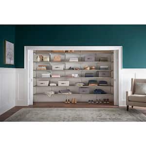 Genevieve 10 ft. Gray Adjustable Closet Organizer 6 Shelf Stack