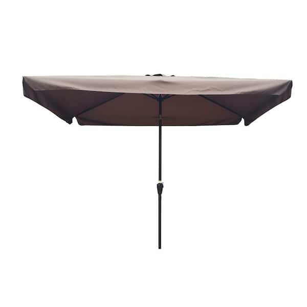 Willit 6.5 ft. Aluminum Sturdy Construction Outdoor Market Patio Umbrella in Brown
