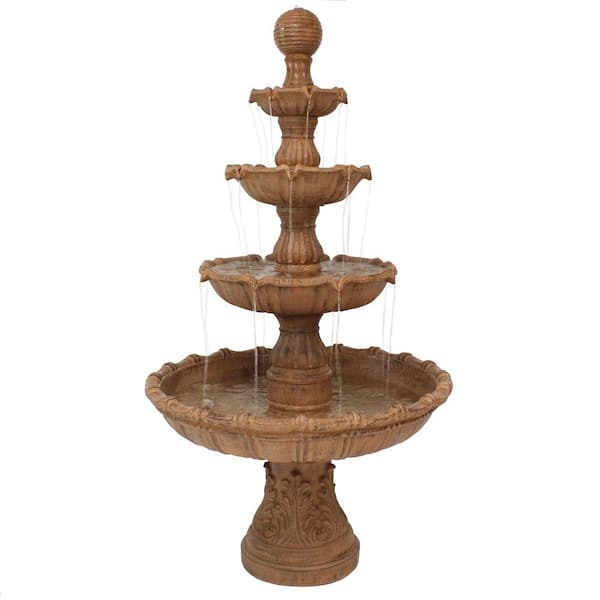 Sunnydaze 80 in. Large Tiered Ball Outdoor Fountain