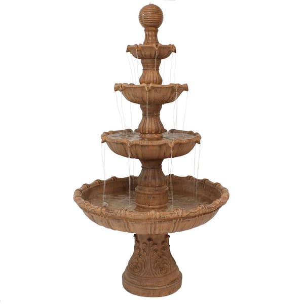 Sunnydaze Decor 80 in. Large Tiered Ball Outdoor Fountain