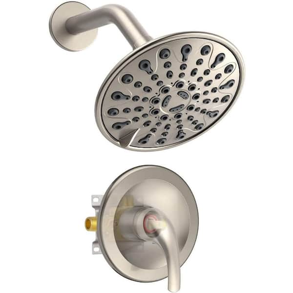 cadeninc SingleHandle 6Spray Patterns Round 6 in. Detachable Shower