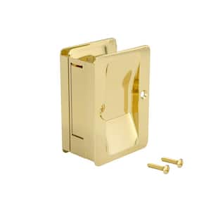 3-1/4 in. (82 mm) Brass Pocket Door Pull with Passage Handle