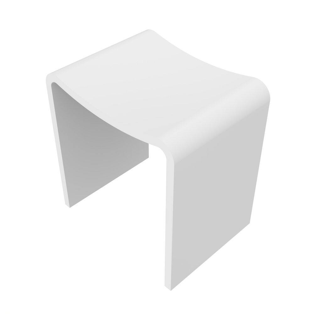 15.7 in. W Solid Surface Shower Stool in Matte White price history on PriceWatchPro