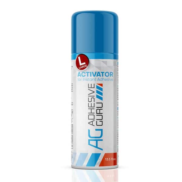 CA Glue Activator Spray 13.5 fl oz. Clear Multipurpose Adhesive Accelerator Spray for Super Glues (1-Pack)