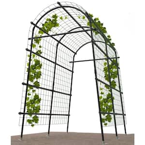 82.7 in. Garden Arch Trellis, Polyethylene-Coated Stainless Steel Garden Trellis for Climbing Plants, Cucumber Trellis