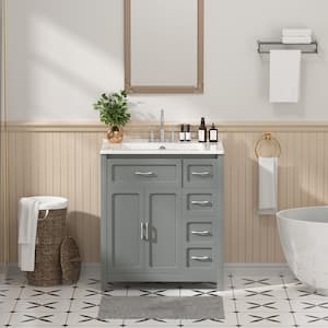 Findepot 36 in. Single Sink Freestanding Green Bath Vanity with
