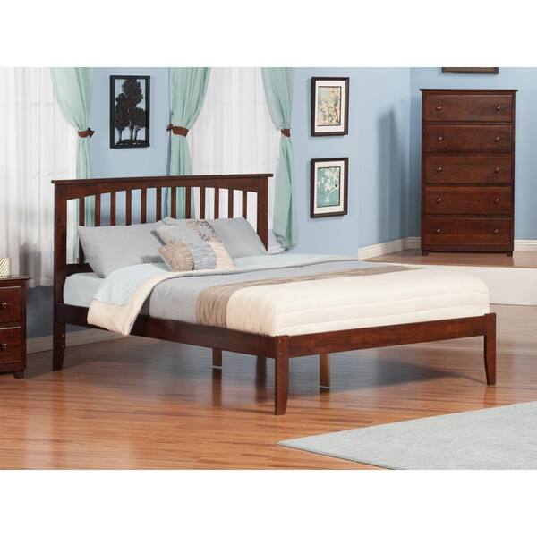 Atlantic Furniture Mission Walnut Queen, Mission Style Platform Bed Queen