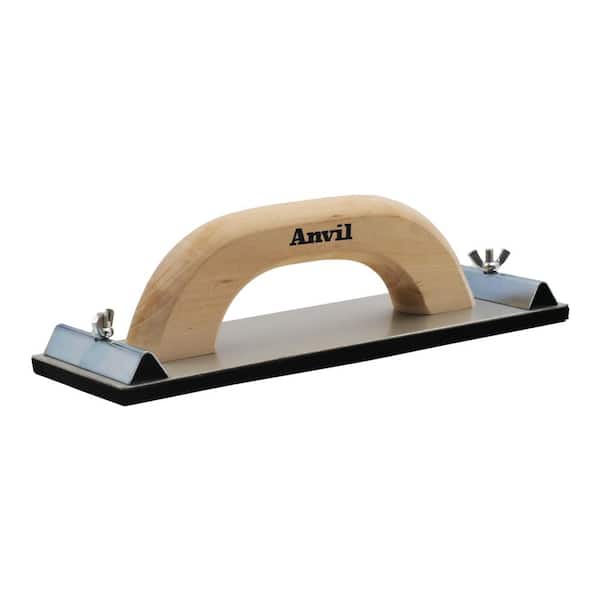 Anvil 3-1/4 in. x 9-1/4 in. Aluminum Hand Sander with Wooden Handle