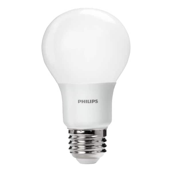 Philips 60-Watt Equivalent A19 Non-Dimmable Energy Saving LED Light Bulb Daylight (5000K)