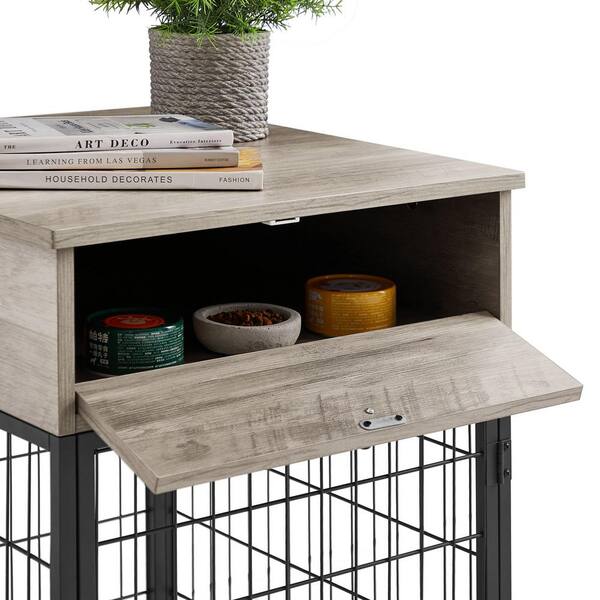 Miscool Cages for Dog Crate Furniture Dog Kennel Equipped Decorative Pet  Crate Dog House Side Tabel Small Size in Brown YCHD10DOG0688 - The Home  Depot