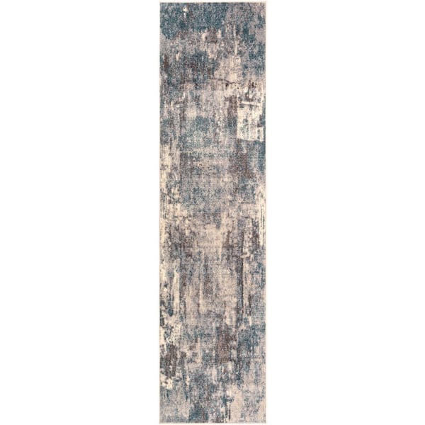 Livabliss Wellington Teal 3 ft. x 10 ft. Indoor Area Rug