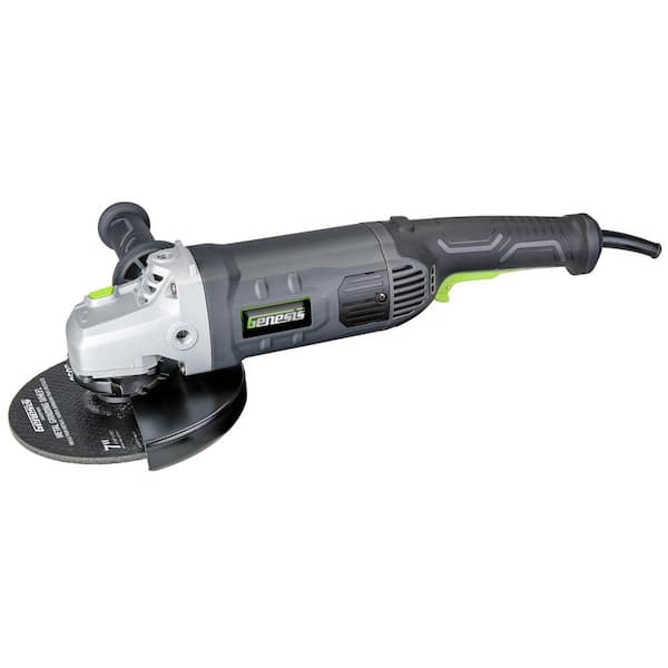 GENESIS 15 Amp 7 in. 8,500 RPM Corded Angle Grinder with 3-Position Side Handle, 1 Grinding Wheel and Wheel Guard