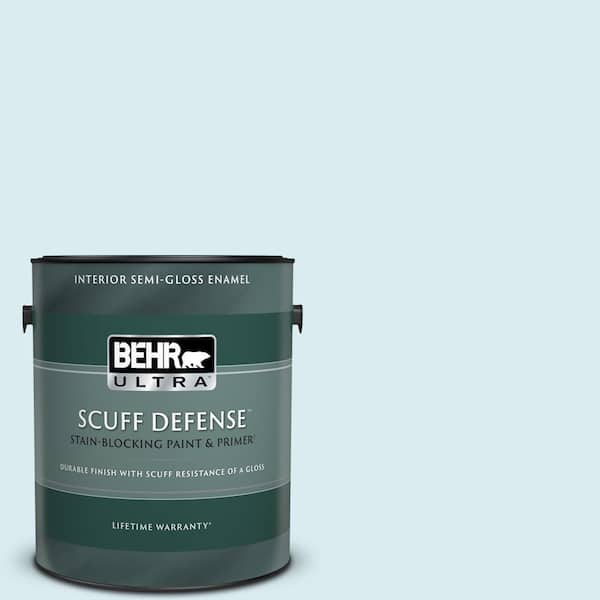BEHR ULTRA 1 gal. #540A-1 Frost Wind Extra Durable Semi-Gloss Enamel Interior Paint & Primer