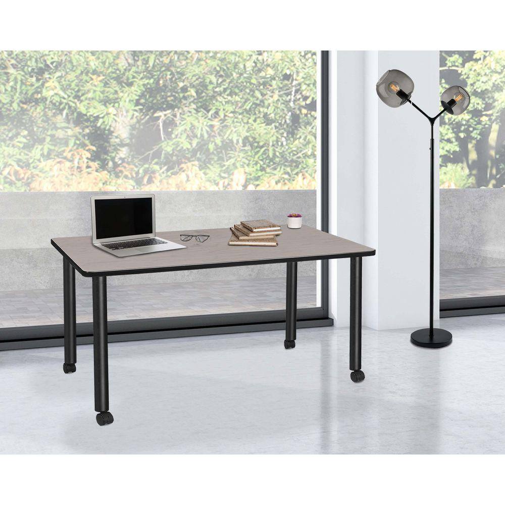 UPC 192357220214 product image for Kee 66 in x 24 in. Maple Brown Top Mobile Desk, Black Legs | upcitemdb.com