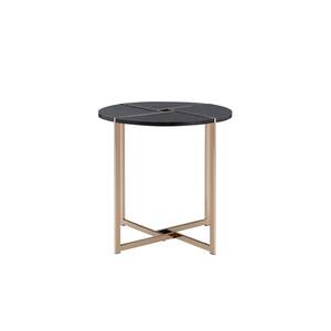 Black and Champagne Bromia End Table