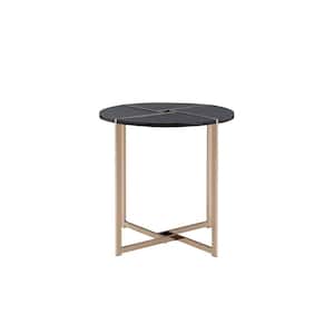 Black and Champagne Bromia End Table