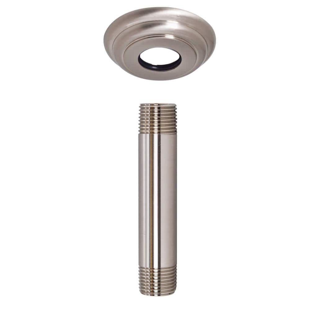 Westbrass 1/2 in. IPS x 4 in. Round Ceiling Mount Shower Arm with