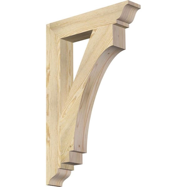 Ekena Millwork 4 in. x 34 in. x 22 in. Douglas Fir Imperial Traditional Rough Sawn Bracket
