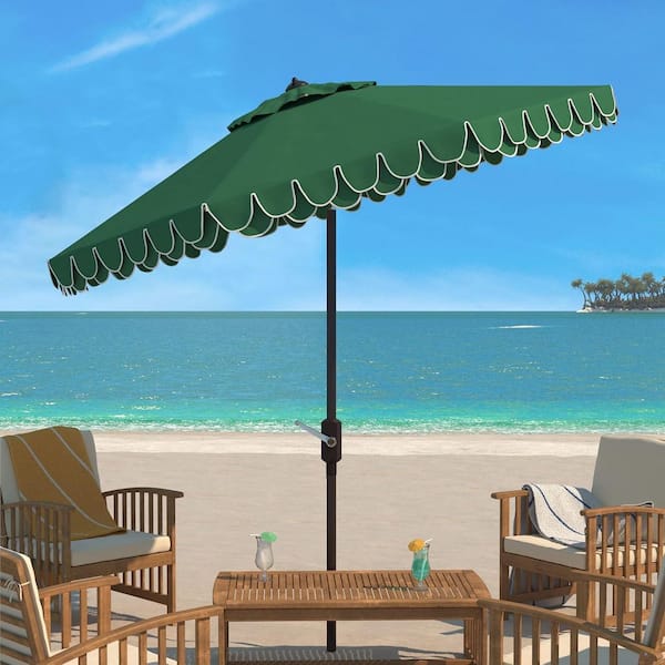 automatic open patio umbrella 9 ft. Steel Auto Open Button Patio Umbrella in Green L0C2D8JRCY