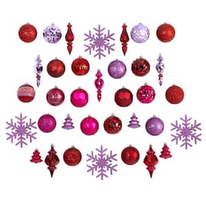Holiday Deluxe 3.0 in. Multicolor Shatterproof Assorted Ornaments (50-Pack)