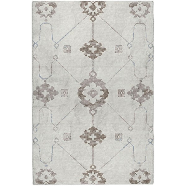Dream Shag Premium Machine Washable Abstract ADS122 Taupe 10 ft. x 14 ft. Area Rug