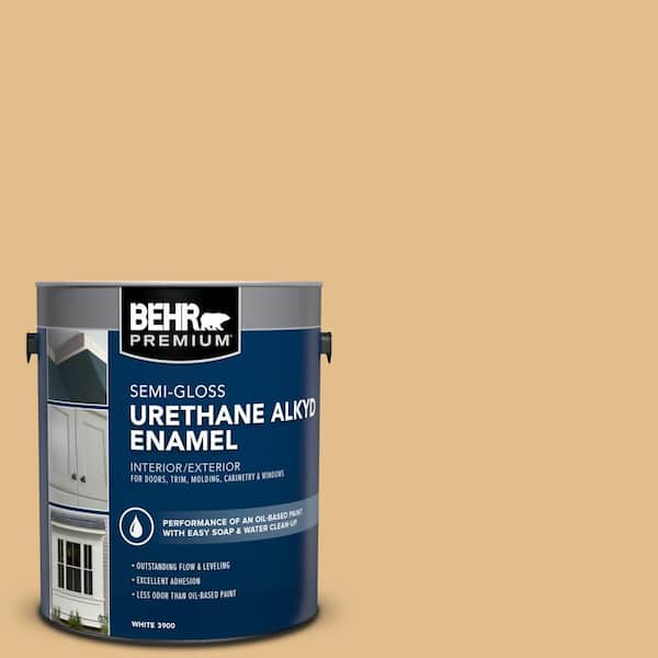1 gal. #330D-4 Warm Muffin Urethane Alkyd Semi-Gloss Enamel Interior/Exterior Paint
