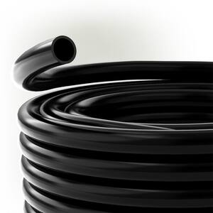 1/4 in. I.D. x 3/8 in. O.D. x 100 ft. Black Flexible Vinyl Tubing for Koi Ponds, AC, Pump Discharge and More