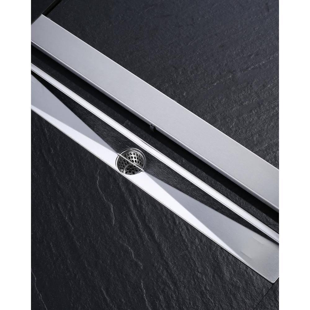 24 in. Brushed Nickel Stainless Steel Linear Shower Drain