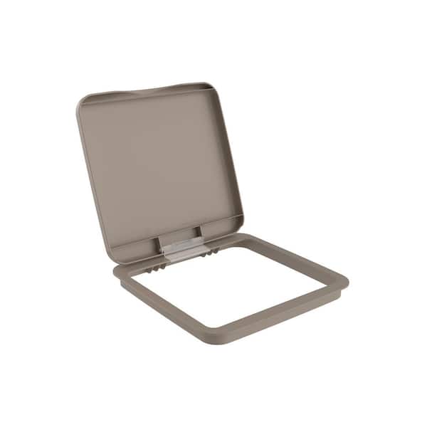 Champagne Rectangular Trash Can Lid for 27 qt. Waste Container