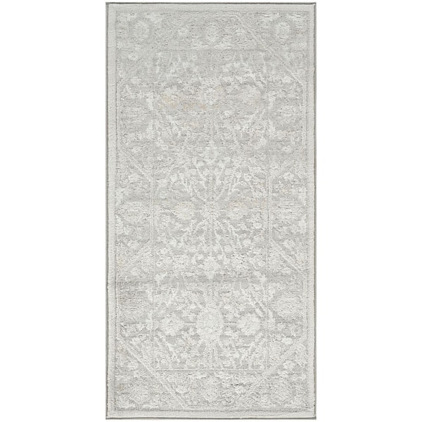 Dekor 2 ft. x 4 ft. Grey Diamond Traditional Area Rug