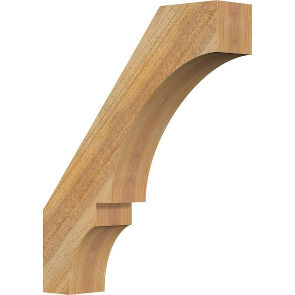 Ekena Millwork 4"W x 18"D x 22"H Balboa Rough Sawn Knee Brace, Western Red Cedar