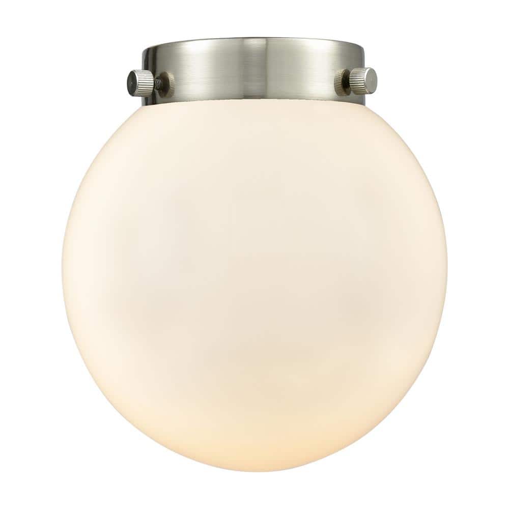 Polished Chrome Mini Globe Pendant with Matte White Glass