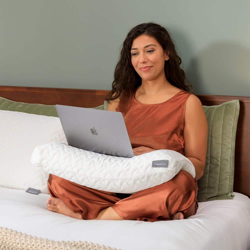 Standard White Memory Foam Cloud Pillow with Washable Cover