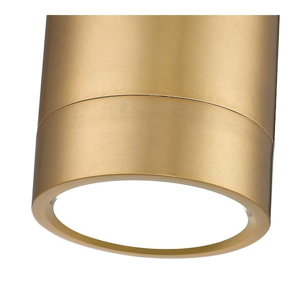 Algar 6 in. Modern Gold Integrated LED Flush Mount with Frosted
