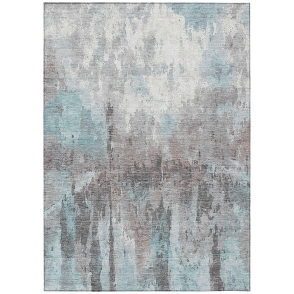 Addison Rugs Chantille Machine Washable Indoor/Outdoor Abstract ACN2284 Teal 9 ft. x 12 ft. Area Rug