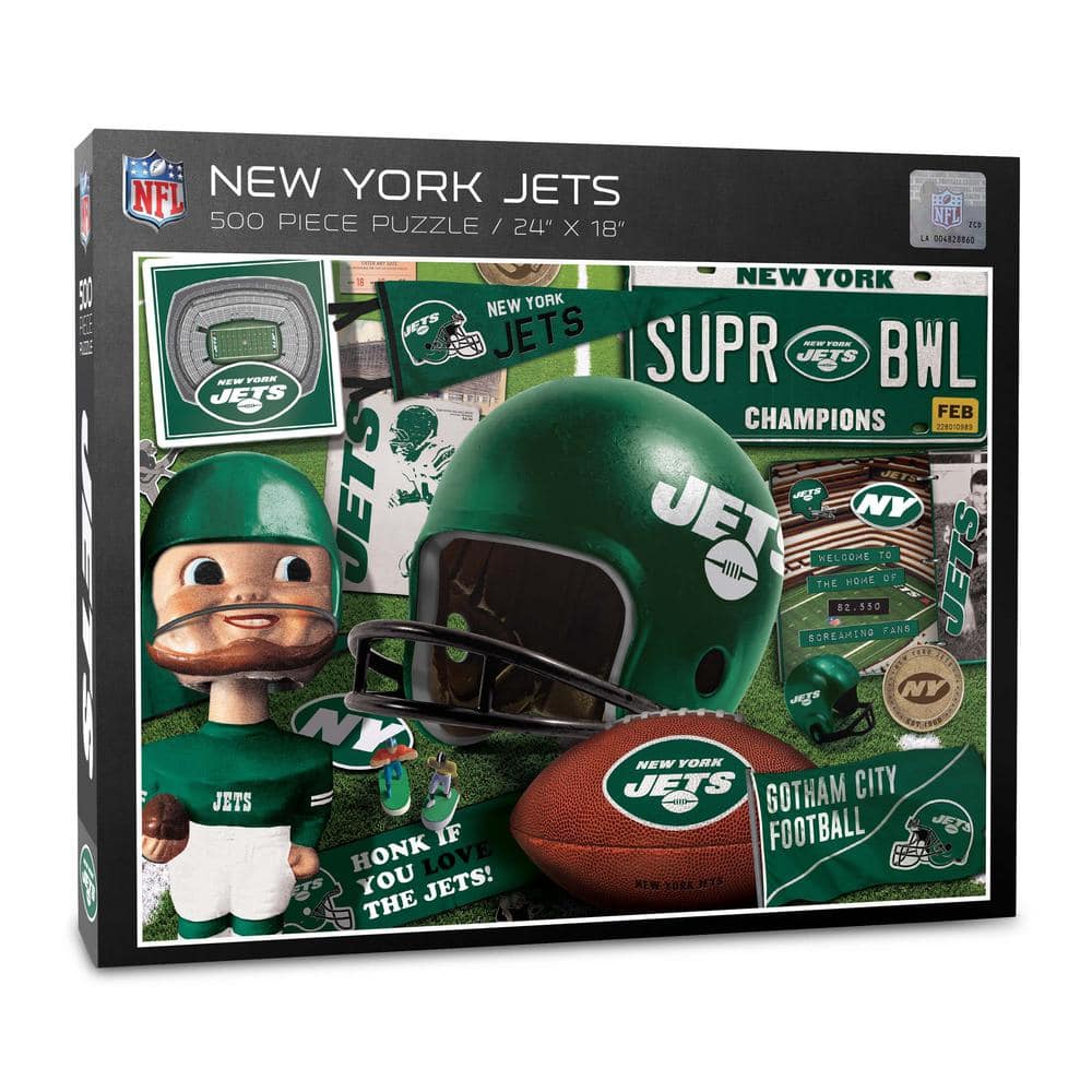 YouTheFan 500-Piece New York Jets Retro Series Puzzle - Each