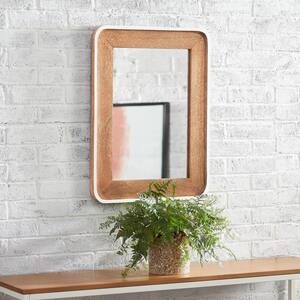 Medium Rectangle Multi-Colored Accent Mirror with White Border (24 in. H x 18 in. W)