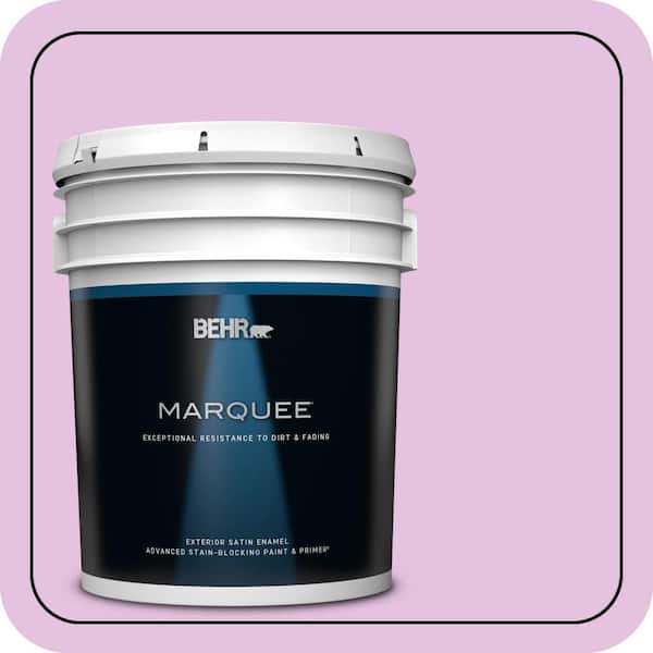 BEHR MARQUEE 5 gal. #P110-2 Girl Talk Satin Enamel Exterior Paint & Primer