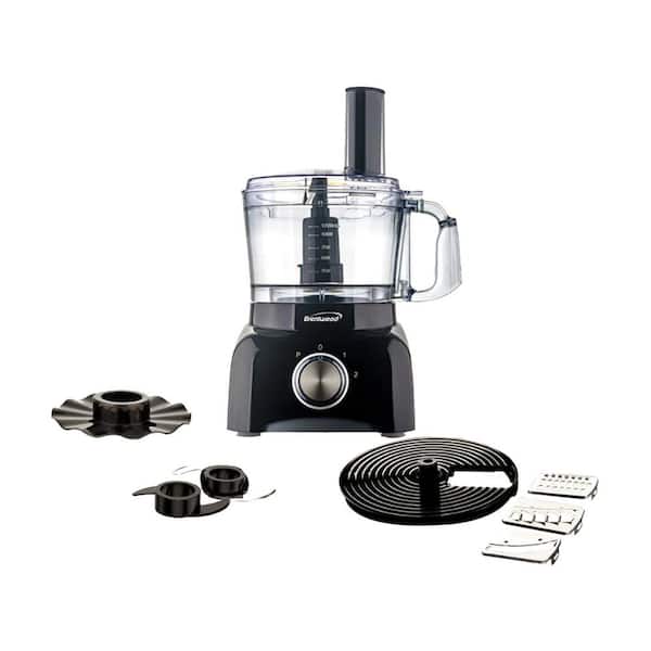 Brentwood 8-Cup Hand Crank Food Processor with Stainless Steel Blades and  Paddle Mixer in Green 985117032M - The Home Depot