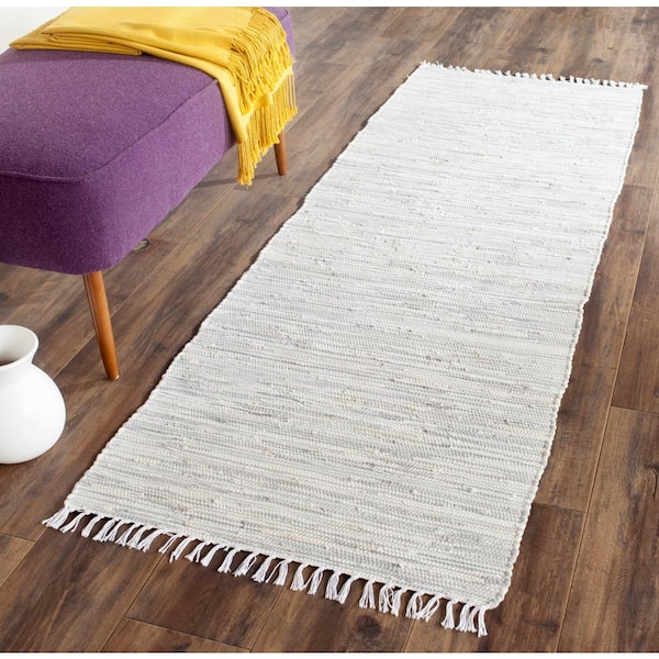 Montauk Silver 2 ft. x 12 ft. Solid Runner Rug