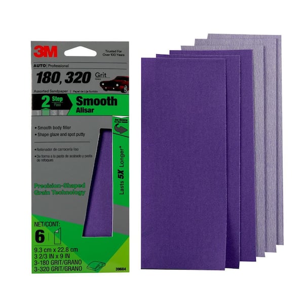 Dry Sandpaper 3-2/3 x 9 in Sheets Sets Pack 320 Grit Silicon Wet 