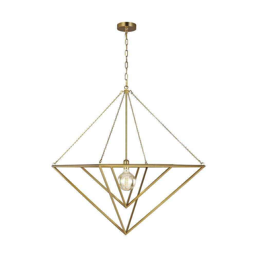 Generation Lighting Carat Large 1Light Burnished Brass Cage Pendant