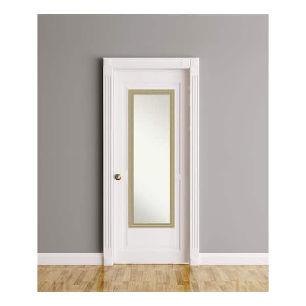 Amanti Art Large Rectangle Champagne Casual Mirror (51 in. H x 17 in. W)