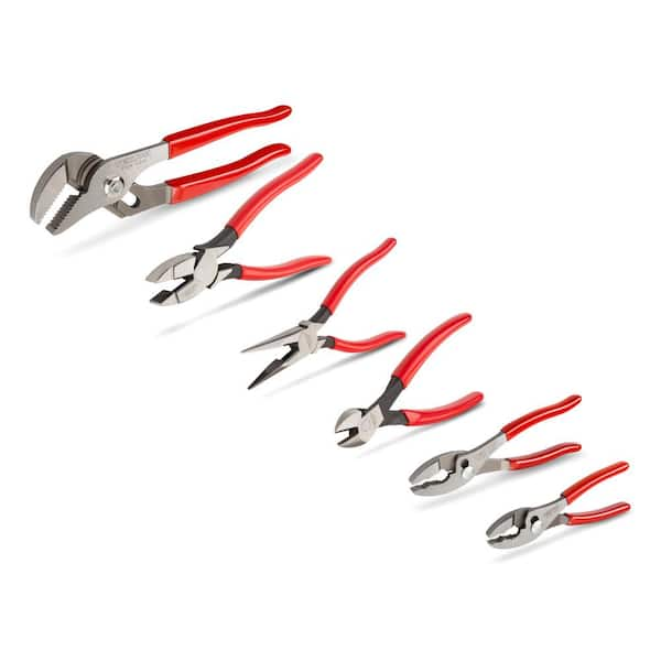 Tekton PLR99020 Diagonal, Groove, Linemans, Long, Slip Pliers Set (6-Piece)