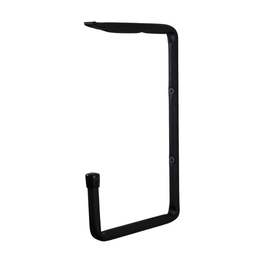 Everbilt 9 in. 2-In-1 Wall/Ceiling Steel Hook and Shelf Hanger in Black for  Large Items (Mounting Hardware Included) 69637 - The Home Depot