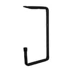 9 in. 2-In-1 Wall/Ceiling Steel Hook and Shelf Hanger in Black for Large Items (Mounting Hardware Included)