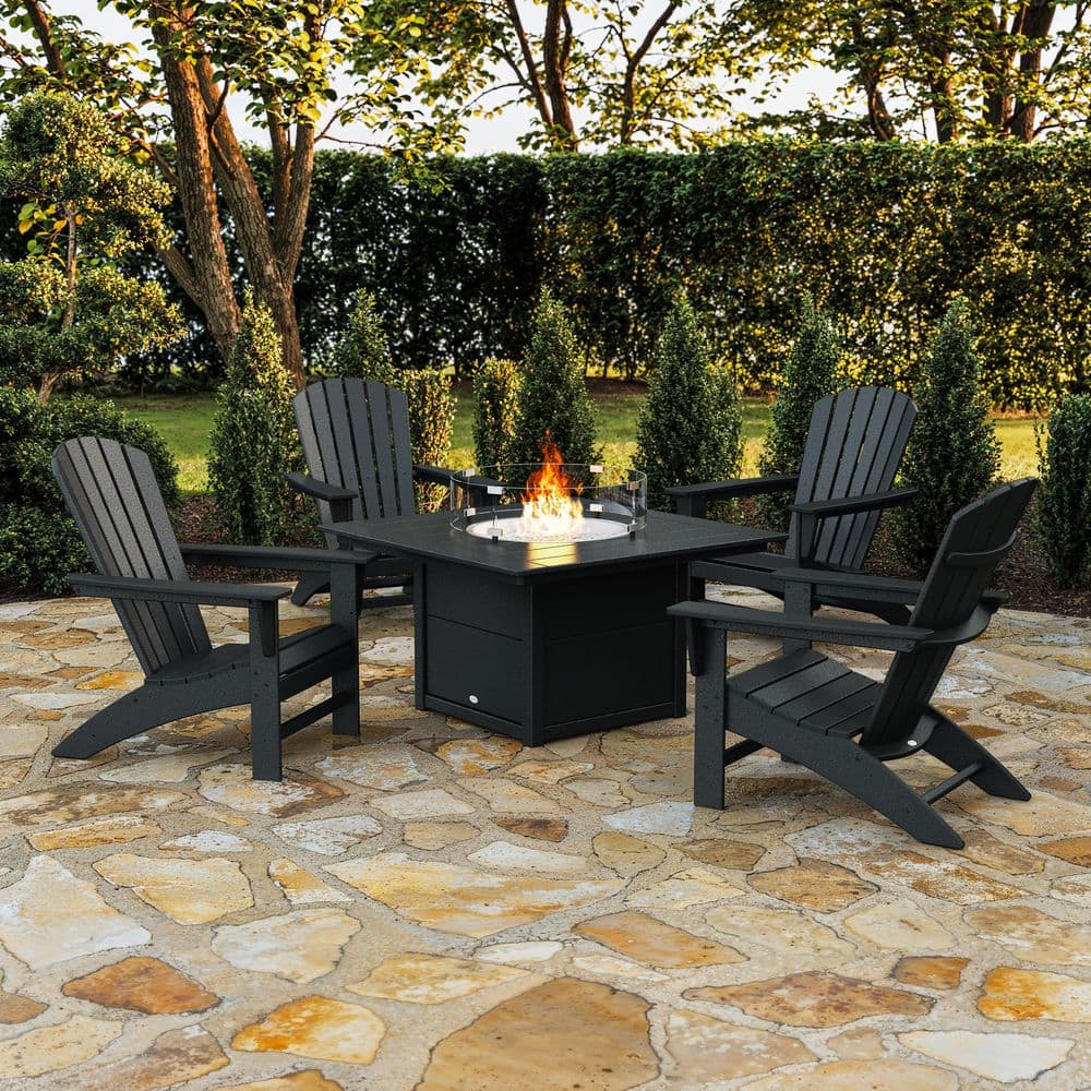POLYWOOD Grant Park 5-Piece Plastic Patio Adirondack