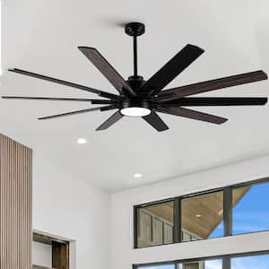 Home Decorators Collection Merwry 52 in. Integrated LED Indoor Matte Black  Ceiling Fan with Light Kit and Remote Control SW1422MBK - The Home Depot