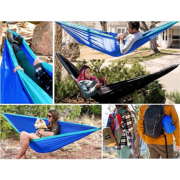ITOPFOX Heavy Duty 120 Portable Hammock Bed Hammock in Blue