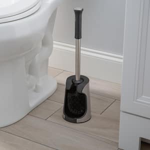 Home Basics Brushed Stainless Steel Tapered Toilet Brush Holder - On Sale -  Bed Bath & Beyond - 10565563